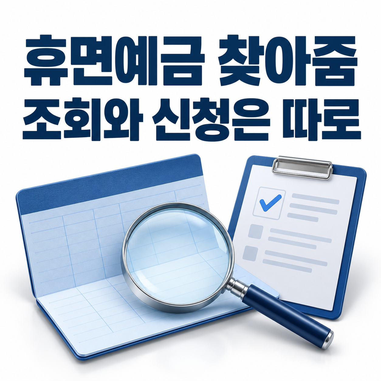 휴면예금 찾아줌 조회와 신청은 따로