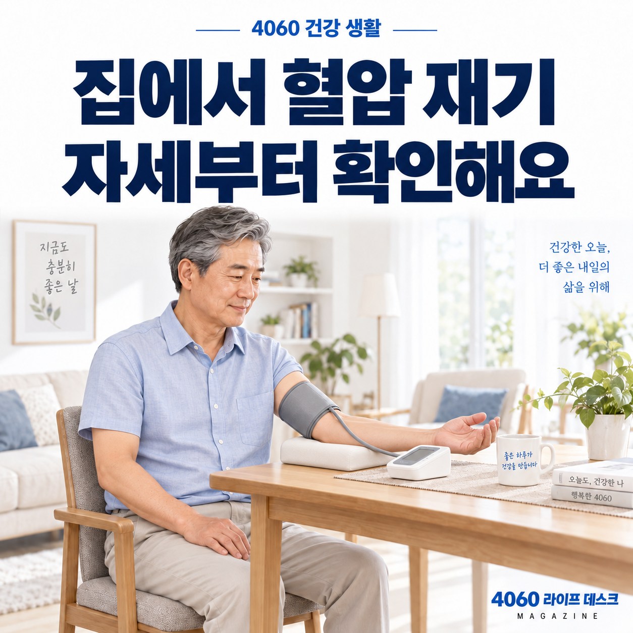 집에서 혈압 재는 법, 자세·시간·기록을 먼저 맞추세요