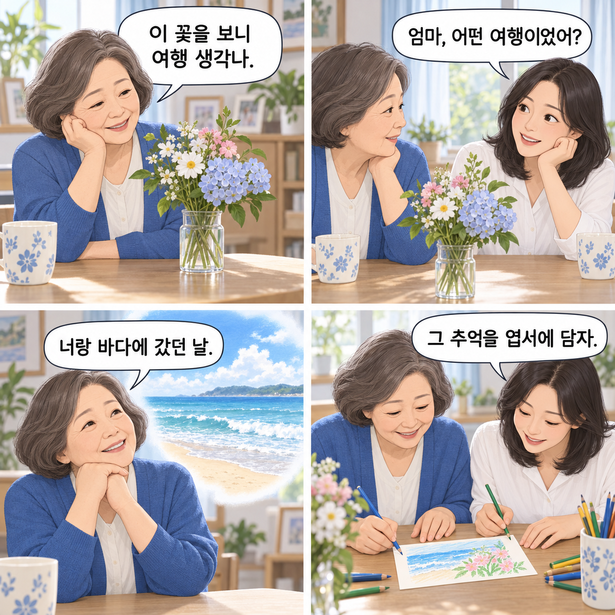 1컷. 이 꽃을 보니 여행 생각나.