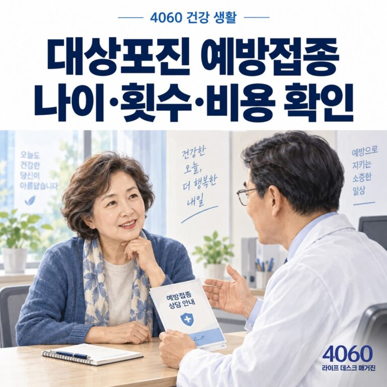 대상포진 예방접종 나이·횟수·비용, 50대부터 예약 전에 확인할 것