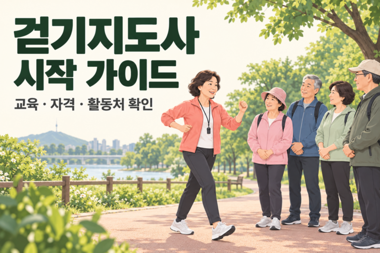 걷기지도사 시작 가이드: 교육, 자격, 활동처 확인